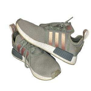 Adidas WOMENS size 9 NMD R1 Legacy Green Metallic Copper Athletic Shoe